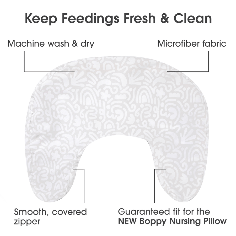 Cream Retro Squiggles