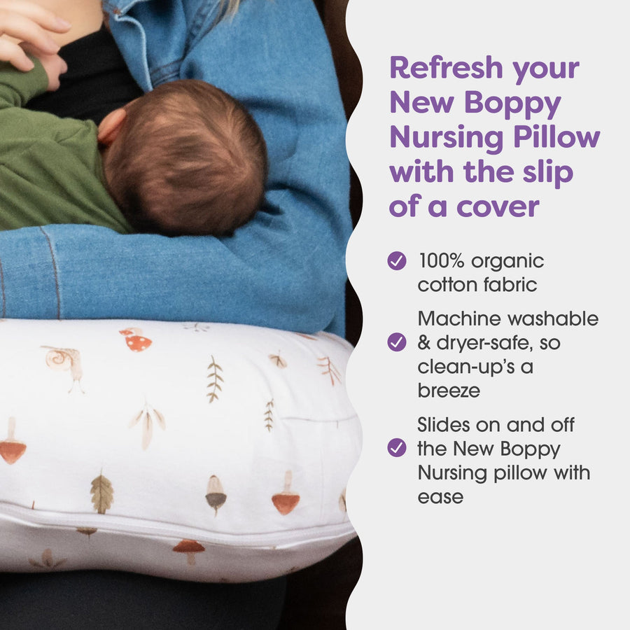 New Boppy Nursing Pillow Organic Cotton CoverNursing Pillow CoverBoppy