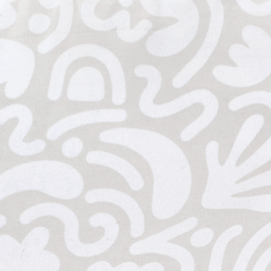 Cream Retro Squiggles